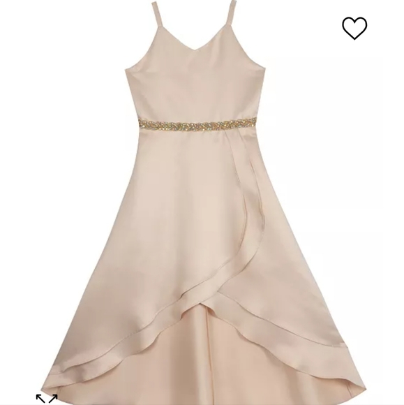 Rare Edition Big Girls Sleeveless Charmeuse High-Low Gown - Picture 8 of 9